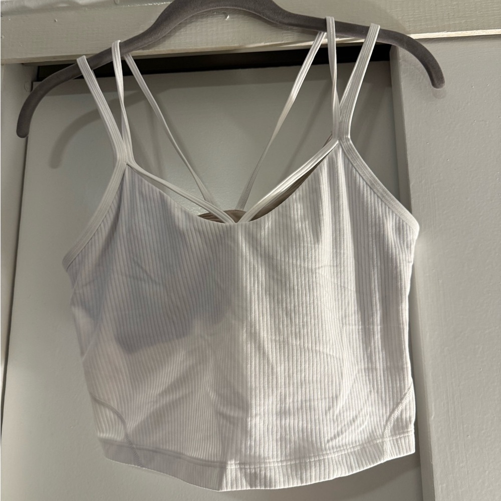 lululemon athletica White Ribbed Tank Top